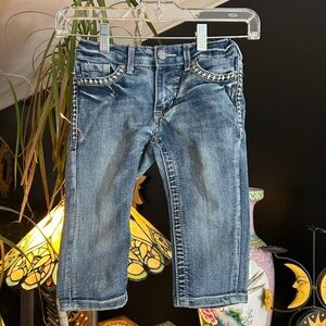 Silver Jeans Denim with Brown Patch